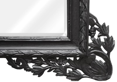 Casa Padrino Barock Wandspiegel Schwarz 190 x H. 155 cm - Wohnzimmer Spiegel im Barockstil