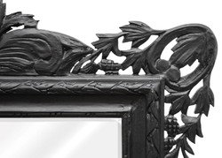 Casa Padrino miroir mural baroque noir 190 x H. 155 cm - Miroir de Salon dans le Style Baroque