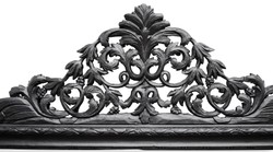 Casa Padrino miroir mural baroque noir 190 x H. 155 cm - Miroir de Salon dans le Style Baroque