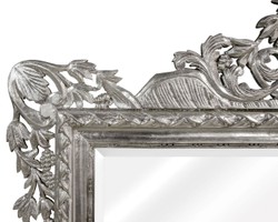 Casa Padrino baroque wall mirror silver 190 x H. 155 cm - Living Room Mirror in Baroque Style