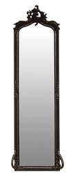 Casa Padrino espejo de pared barroco negro 54 x H. 172 cm - Espejo de la Sala en Estilo Barroco