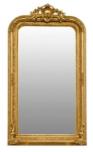 Casa Padrino baroque mirror gold 86 x H. 155 cm - Living Room Furniture in Baroque Style