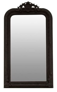 Casa Padrino baroque mirror black 86 x H. 155 cm - Living Room Furniture in Baroque Style