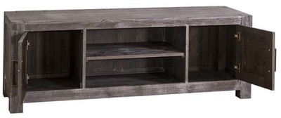 Casa Padrino Landhausstil Sideboard Schwarz 160 x 46 x H. 56 cm - Fernsehschrank aus Massivholz