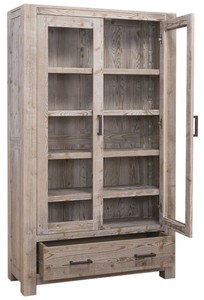 Casa Padrino Landhausstil Schrank Naturfarben Massivholz 104 x 40 x H. 180 cm