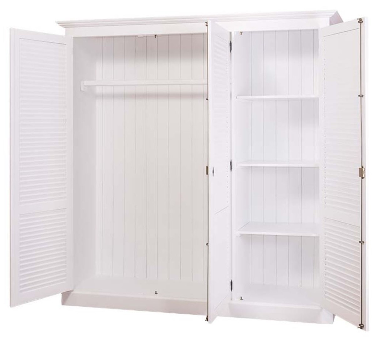 Casa Padrino Landhausstil Kleiderschrank 194 x 59 x H. 200 cm - Schlafzimmermöbel im Landhausstil 