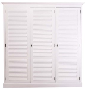 Casa Padrino Landhausstil Kleiderschrank 194 x 59 x H. 200 cm - Schlafzimmermöbel im Landhausstil 