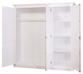 Casa Padrino Landhausstil Kleiderschrank 194 x 59 x H. 200 cm - Schlafzimmermöbel im Landhausstil 