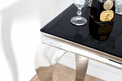 Console Designer Casa Padrino B144cm x H75cm x D54cm Nero / Argento - Consolle di lusso Console Designer Casa Padrino B144cm x H75cm x D54cm Nero / Argento - Consolle di lusso