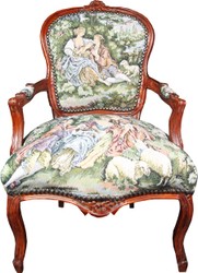 Casa Padrino Barock Salon Stuhl Gobbelin Gobelin Braun Mahagoni Handgefertigt Barockmöbel Möbel Furniture gewebt Webmuster Interior Baroquq Arm Chair Brown Casa Padrino Barock Salon Stuhl Gobbelin Gobelin Braun Mahagoni Handgefertigt Barockmöbel Möbel Furniture gewebt Webmuster Interior Baroquq Arm Chair Brown