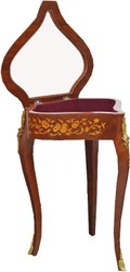 Casa Padrino Barock Beistelltisch Mahagoni Intarsien / Gold H75 x 55 cm - Ludwig XVI Antik Stil Tisch - Möbel Casa Padrino Barock Beistelltisch Mahagoni Intarsien / Gold H75 x 55 cm - Ludwig XVI Antik Stil Tisch - Möbel