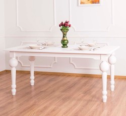 Casa Padrino country style dining table white 180 x 90 x H. 78 cm - Country Style Dining Room Furniture