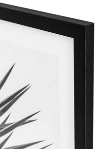 Casa Padrino Set de 2 impresiones de lujo Hojas de palma, marco de madera negra, 74,5 x H. 104,5 cm