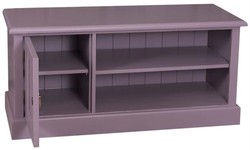 Casa Padrino Mueble TV Estilo Casa de Campo en Madera de Pino Maciza Violeta 120 x 40 x H. 56 cm