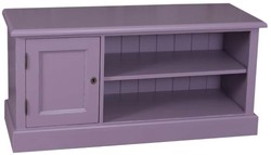 Casa Padrino Mueble TV Estilo Casa de Campo en Madera de Pino Maciza Violeta 120 x 40 x H. 56 cm
