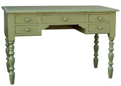 Casa Padrino Bureau style maison de campagne vert antique 130 x 65 x H. 85 cm - Meuble de bureau en bois de pin massif