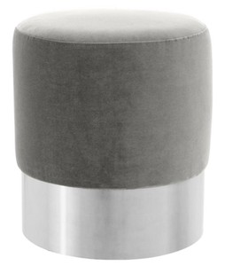Casa Padrino taburete de lujo turquesa gris / plata Ø 40 x H. 45 cm - Muebles Para Hoteles