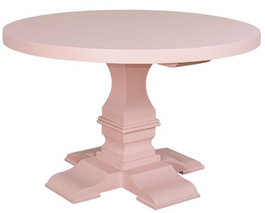 Casa Padrino Country House Style Dining Table Round Light Pink / Pink Ø 130 x H. 78 cm - Solid Pine Wood Table