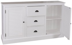 Casa Padrino Aparador estilo casa de campo blanco 158 x 37 x H. 90 cm