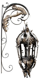 Casa Padrino lámpara de pared barroco negro 36 x 60 x H. 115 cm - Luces y Lámparas de Estilo Barroco
