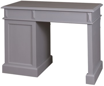 Casa Padrino Landhausstil Schreibtisch mit 2 Schubladen und Tür Grau 110 x 55 x H. 78 cm - Massives Kiefernholz Büromöbel