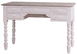 Casa Padrino Bureau style maison de campagne en blanc / gris, pin massif et chêne, 130 x 65 x H. 85 cm