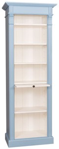 Casa Padrino Regalschrank im Landhausstil Hellblau / Weiß - 70 x 39 x H. 197 cm - Landhausstil Kollektion