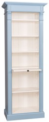Casa Padrino Estantería estilo casa de campo azul claro / blanco - 70 x 39 x H. 197 cm - Colección Country House