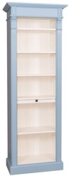 Casa Padrino Estantería estilo casa de campo azul claro / blanco - 70 x 39 x H. 197 cm - Colección Country House
