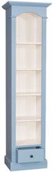 Casa Padrino Étagère Style Maison de Campagne avec Tiroir, Bleu Clair / Blanc, 50 x 33 x H. 190 cm