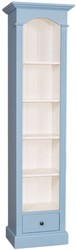 Casa Padrino Étagère Style Maison de Campagne avec Tiroir, Bleu Clair / Blanc, 50 x 33 x H. 190 cm