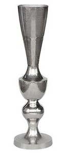 Casa Padrino Antique Style Vaso Alluminio Argento - Decorazione Hotel - Baroque Flower Pot Plant Pot - Mod 1 H. 107 cm
