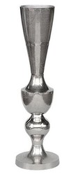 Casa Padrino Florero antiguo de estilo Plata de aluminio - Decoración del hotel - Macetero barroco - Mod. 1 H. 107 cm