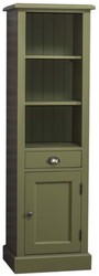 Casa Padrino Mobiletto da bagno stile rustico verde 49 x 39 x H. 160 cm - Arredo bagno in stile country