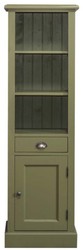 Casa Padrino Mobiletto da bagno stile rustico verde 49 x 39 x H. 160 cm - Arredo bagno in stile country
