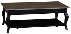 Casa Padrino Country House Style Coffee Table Black / Dark Brown 120 x 60 x H. 45 cm - Rustic Living Room Furniture