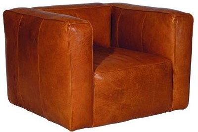 Casa Padrino Luxury Real Leather Living Room Armchair in English Style Light Brown 124 x 110 x H. 67 cm Casa Padrino Luxury Real Leather Living Room Armchair in English Style Light Brown 124 x 110 x H. 67 cm