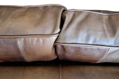 Casa Padrino Luxus Echtleder 2er Sofa im englischen Stil Braun 182 x 100 x H. 89 cm
