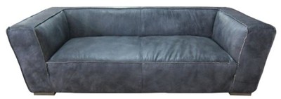 Casa Padrino sofá de lujo gris titanio 228 x 112 x A. 67 cm - Muebles de salón de cuero auténtico Casa Padrino sofá de lujo gris titanio 228 x 112 x A. 67 cm - Muebles de salón de cuero auténtico