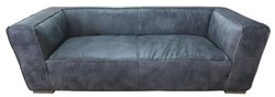 Casa Padrino luxury sofa titanium gray 228 x 112 x H. 67 cm - Genuine leather living room furniture