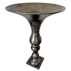 Jarrón de estilo antiguo Casa Padrino Aluminio D. 60 cm H. 88 cm - Decoración del hotel - Macetero barroco