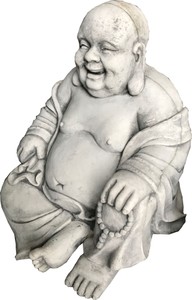 Casa Padrino escultura decorativa de lujo de buda gris claro 65 x 55 x H. 60 cm - Edición Limitada Casa Padrino escultura decorativa de lujo de buda gris claro 65 x 55 x H. 60 cm - Edición Limitada