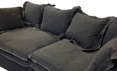 Casa Padrino Luxus Wohnzimmer Sofa Vintage Dunkelgrau 240 x 100 x H. 80 cm - Luxus Qualität