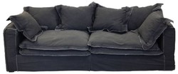 Casa Padrino divano da salotto di lusso vintage grigio scuro 240 x 100 x H. 80 cm - Qualità di Lusso
