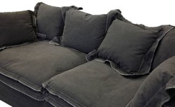Casa Padrino divano da salotto di lusso vintage grigio scuro 240 x 100 x H. 80 cm - Qualità di Lusso