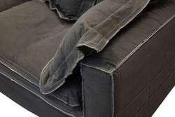 Casa Padrino divano da salotto di lusso vintage grigio scuro 240 x 100 x H. 80 cm - Qualità di Lusso