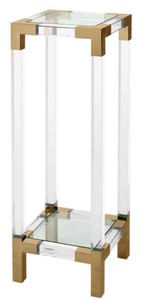 Casa Padrino Tavolino di lusso / Colonna color ottone 35 x 35 x H. 100 cm - Mobili di design