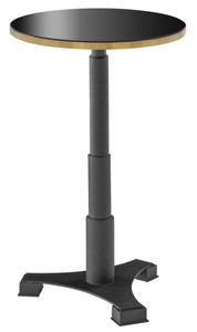 Casa Padrino Tavolo da bar di lusso rotondo Nero / Colore ottone Ø 60 x A. 110 cm - Elegante tavolino alto
