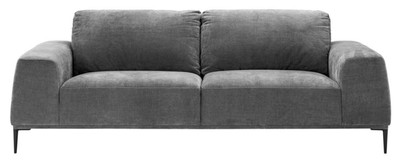 Casa Padrino Sofá de lujo para salón gris - Diseño elegante 223 x 93 x H. 80 cm