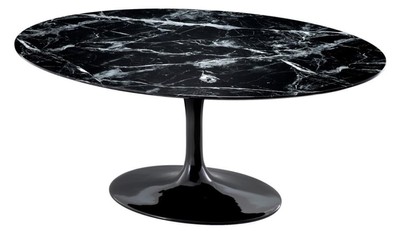 Casa Padrino Tavolo da Pranzo di Lusso Ovale Nero 170 x 110 x H. 75 cm - Mobile da Pranzo di Pregio